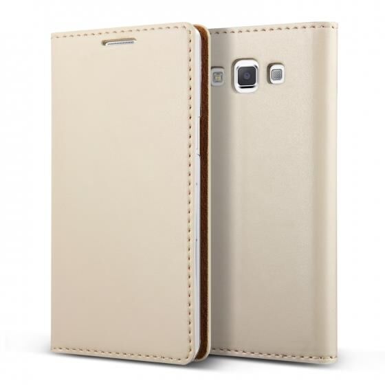 Verus Galaxy A5 ile Uyumlu Wallet Case Crayon Slim Diary 2015 Serisi-Beige