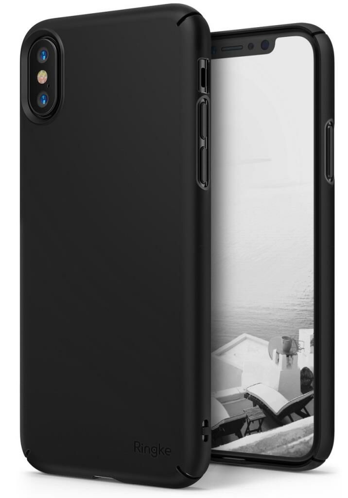 Ringke Slim iPhone X ile Uyumlu KIlıf Black