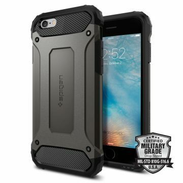 Spigen iPhone 6/6s ile Uyumlu Kılıf Tough Armor Tech Gun Metal