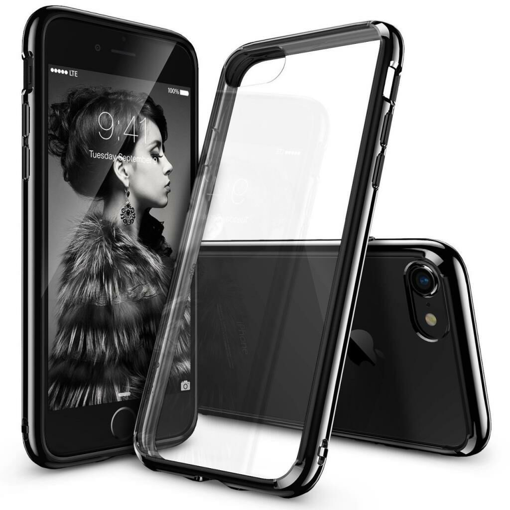 Ringke Fusion iPhone 7/8 ile Uyumlu KIlıf Ink Black TPU Bumper Extra Darbe Emici