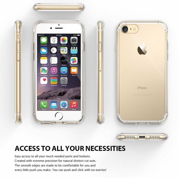 Ringke Fusion iPhone 7/8 ile Uyumlu KIlıf Ink Black TPU Bumper Extra Darbe Emici