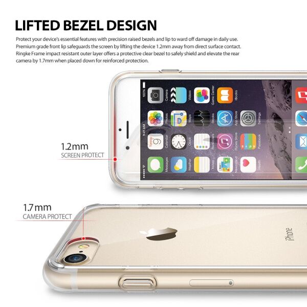 Ringke Fusion iPhone 7/8 ile Uyumlu KIlıf Ink Black TPU Bumper Extra Darbe Emici