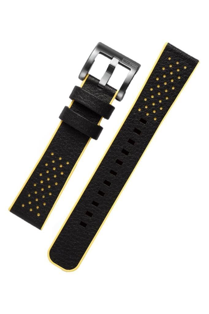 Strap Studio Gear Sport ile Uyumlu Hybrid Kayış Sarı Siyah