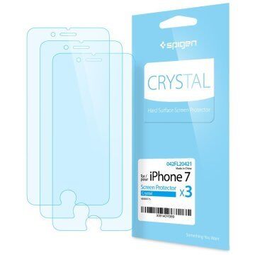 Spigen iPhone 7/8 ile Uyumlu Ekran Koruyucu Crystal 3 Adet