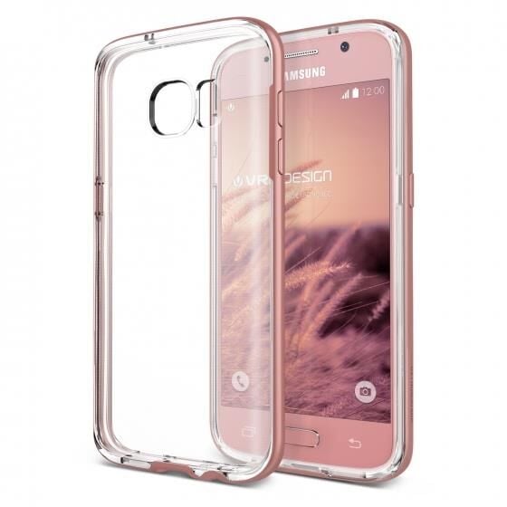 Verus Galaxy S7 ile Uyumlu Crystal Bumper Kılıf Rose Gold