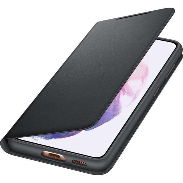 Galaxy S21 Plus / S21 Plus 5G ile Uyumlu LED View Kılıf Siyah EF-NG996PBEGTR