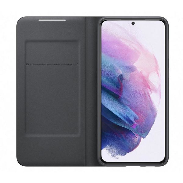 Galaxy S21 Plus / S21 Plus 5G ile Uyumlu LED View Kılıf Siyah EF-NG996PBEGTR
