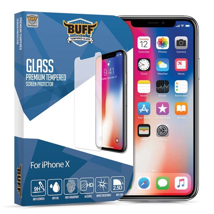 Buff Glass iPhone X ile Uyumlu Ekran Koruyucu Cam