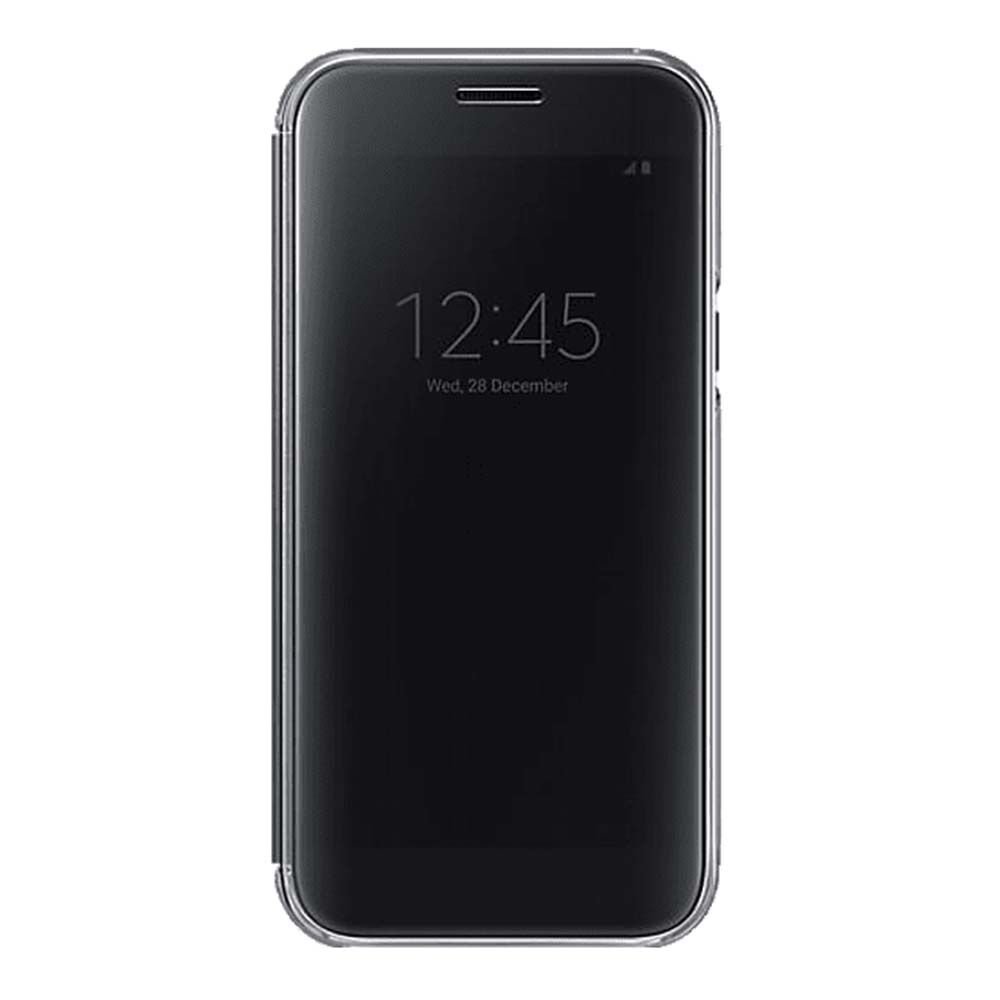 Galaxy A5(2017) ile Uyumlu Clear View Kılıf Siyah EF-ZA520CBEGWW(Out)