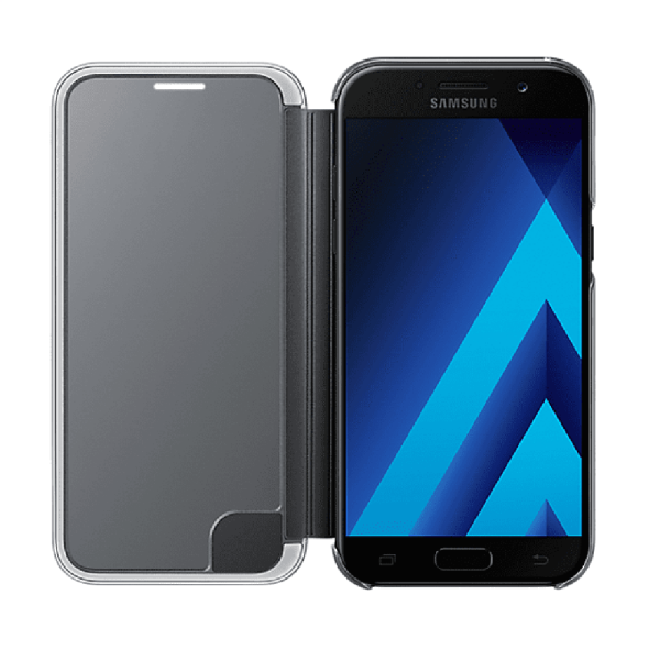 Galaxy A5(2017) ile Uyumlu Clear View Kılıf Siyah EF-ZA520CBEGWW(Out)