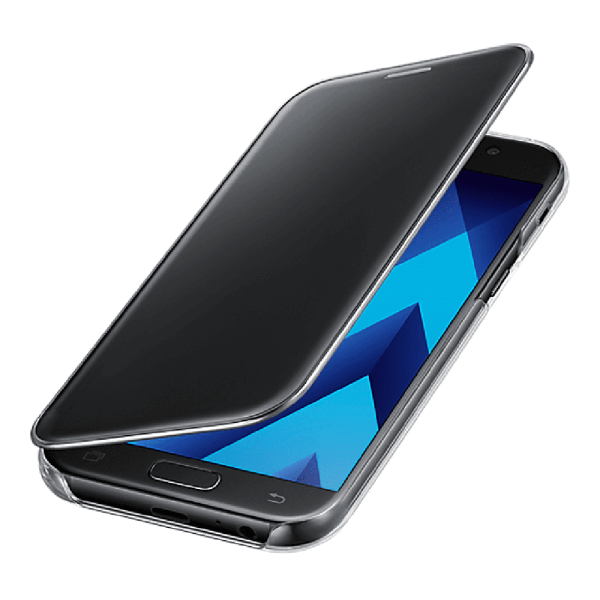Galaxy A5(2017) ile Uyumlu Clear View Kılıf Siyah EF-ZA520CBEGWW(Out)