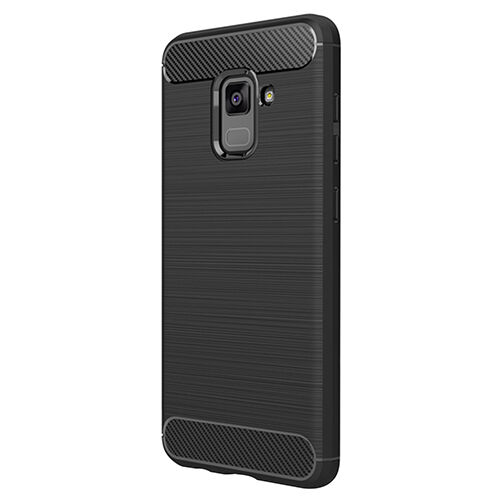 Galaxy A8 2018 ile Uyumlu Room Silikon Kılıf Siyah