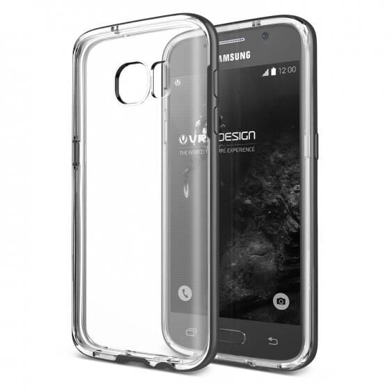 Verus Galaxy S7 Edge ile Uyumlu Crystal Bumper Kılıf Steel Silver
