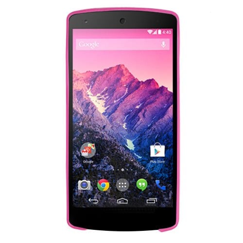Nexus 5 D821 ile Uyumlu Ultra Slim Kılıf 0,3 mm Pembe