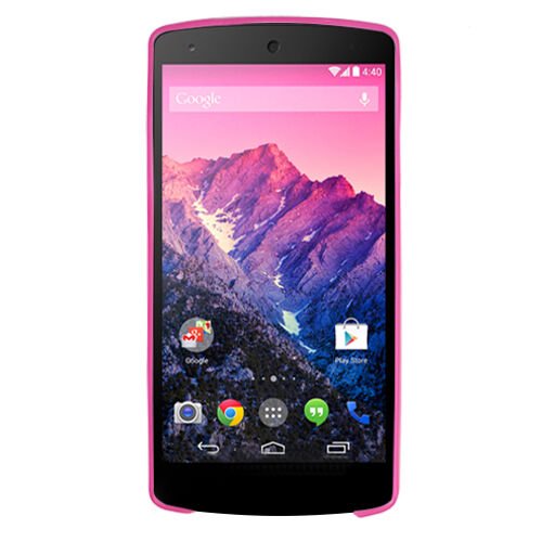 Nexus 5 D821 ile Uyumlu Ultra Slim Kılıf 0,3 mm Pembe