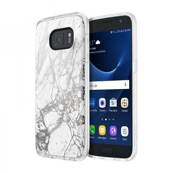 Incıpıo Galaxy S7 ile Uyumlu Desenli Sert Kılıf Gri