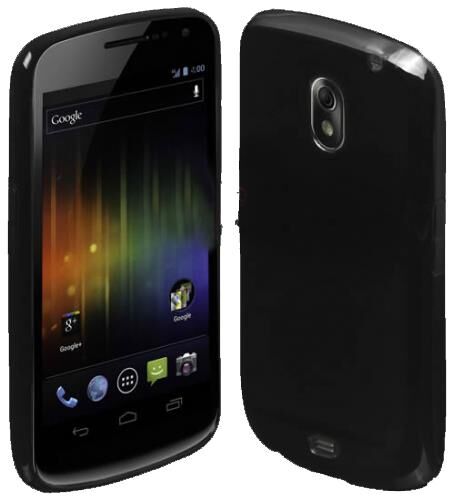 Galaxy Nexus i9250 ile Uyumlu Parlak Silikon Kılıf Siyah Renk