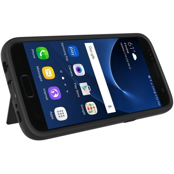 Incıpıo Galaxy S7 ile Uyumlu Kartlık Sert Kılıf Siyah