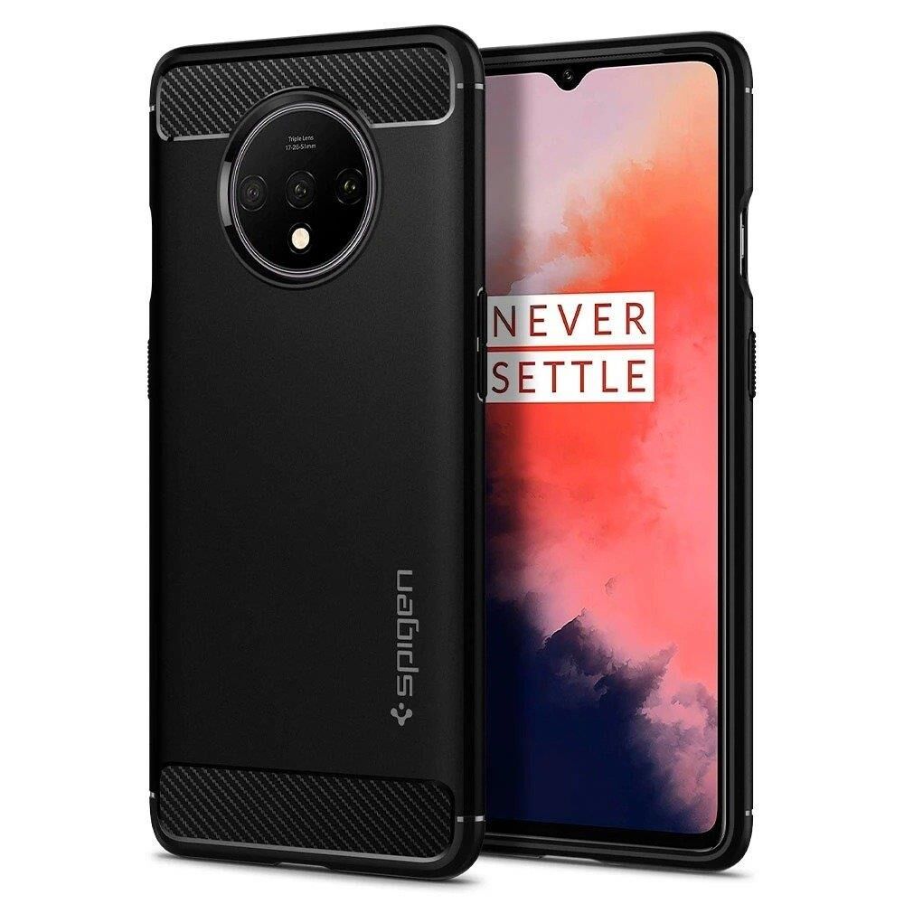 Spigen OnePlus 7T ile Uyumlu Kılıf Rugged Armor Black
