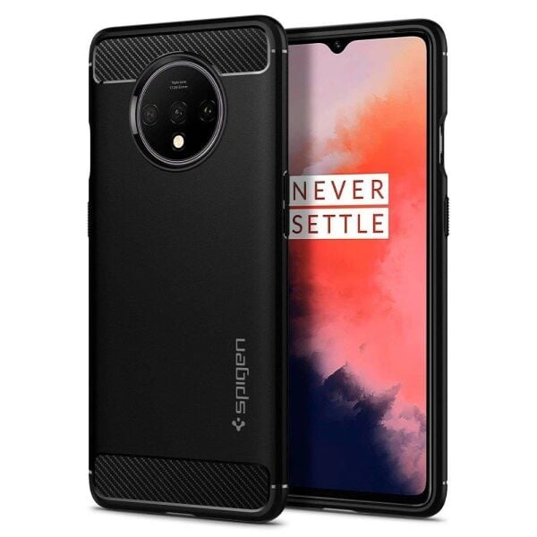 Spigen 7T ile Uyumlu Kılıf Rugged Armor Black