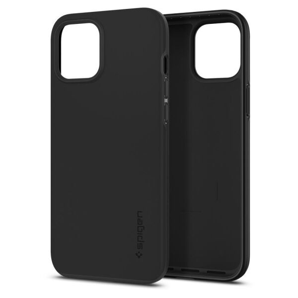 Spigen iPhone 12 Pro Max ile Uyumlu Kılıf Thin Fit Pro Black