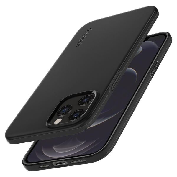 Spigen iPhone 12 Pro Max ile Uyumlu Kılıf Thin Fit Pro Black