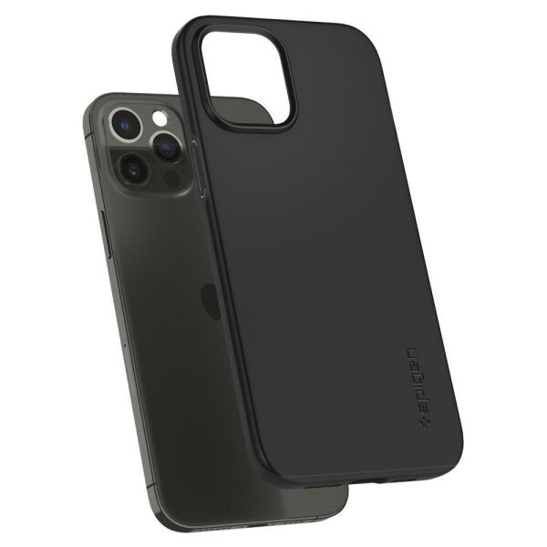 Spigen iPhone 12 Pro Max ile Uyumlu Kılıf Thin Fit Pro Black