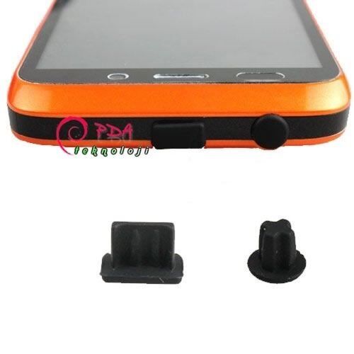 Micro USB Şarj ve 3,5mm  Kulaklık Tıpası Siyah