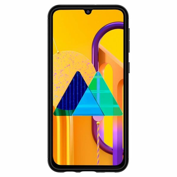 Spigen Galaxy M30s ile Uyumlu Kılıf Rugged Armor Matte Black