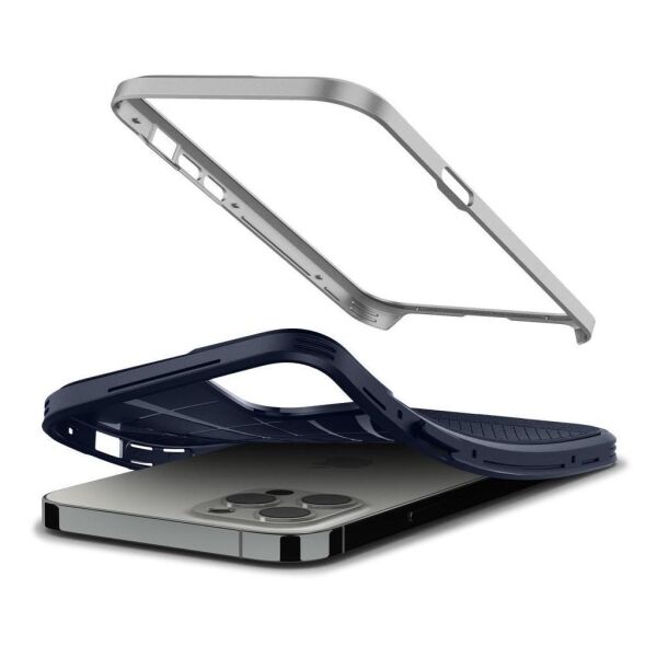Spigen iPhone 12 Pro Max ile Uyumlu Kılıf Neo Hybrid Satin Silver