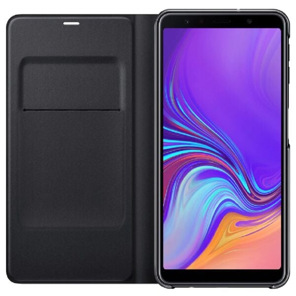 Galaxy A7 2018 ile Uyumlu Wallet Cover Kılıf Siyah EF-WA7500PBEGWW(Out)