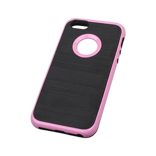 Zore iPhone SE/5S/5 ile Uyumlu Motomo Silikon Kılıf Pembe