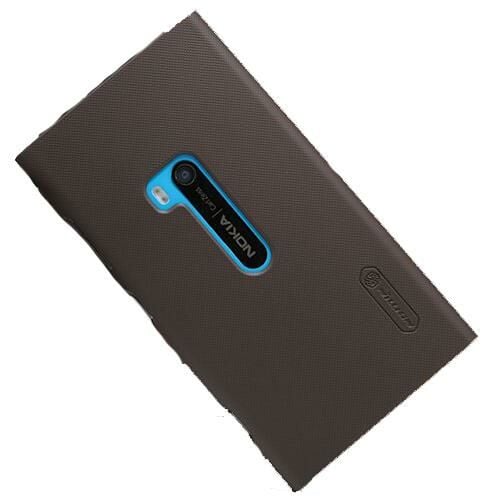 Nillkin Lumia 920 ile Uyumlu Sert Kauçuk Kılıf Kahverengi