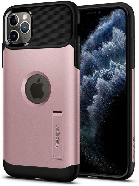 Spigen iPhone 11 Pro ile Uyumlu Kılıf Slim Armor Rose