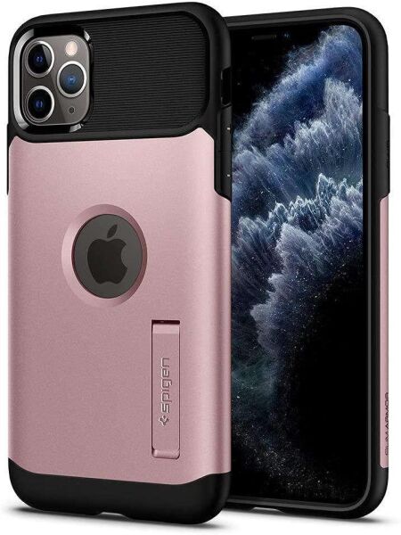 Spigen iPhone 11 Pro ile Uyumlu Kılıf Slim Armor Rose