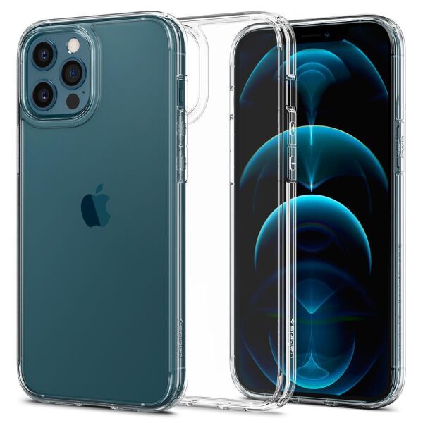 Spigen iPhone 12 Pro Max ile Uyumlu Kılıf Ultra Hybrid Crystal Clear