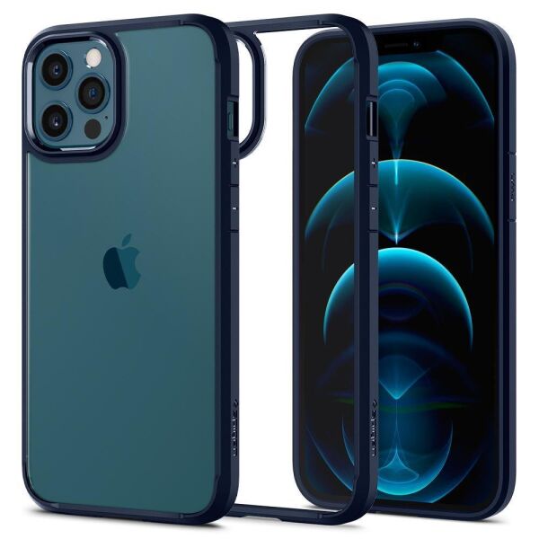 Spigen iPhone 12 Pro Max ile Uyumlu Kılıf Ultra Hybrid Navy Blue