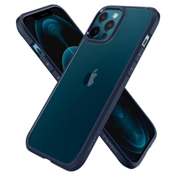 Spigen iPhone 12 Pro Max ile Uyumlu Kılıf Ultra Hybrid Navy Blue