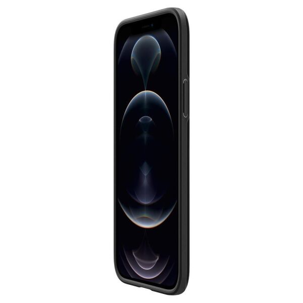 Spigen iPhone 12 / iPhone 12 Pro ile Uyumlu Kılıf Thin Fit Pro Black
