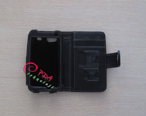 Salsa ile Uyumlu Yan Model Deri Kılıf Siyah