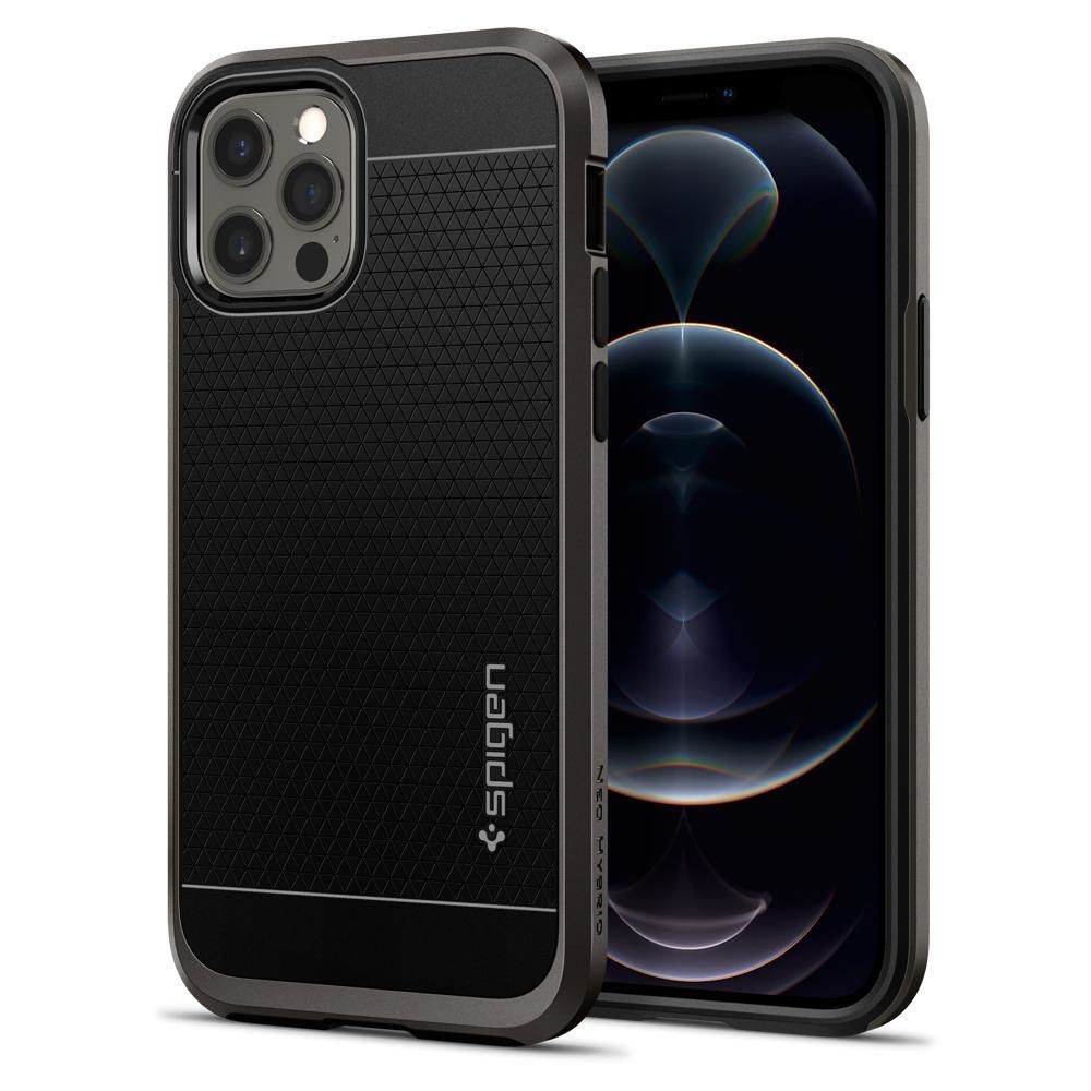 Spigen iPhone 12 Pro / iPhone 12 ile Uyumlu Kılıf Neo Hybrid Gunmetal