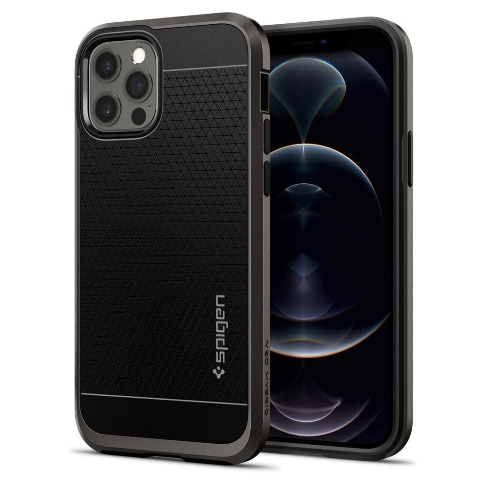 Spigen iPhone 12 Pro / iPhone 12 ile Uyumlu Kılıf Neo Hybrid Gunmetal