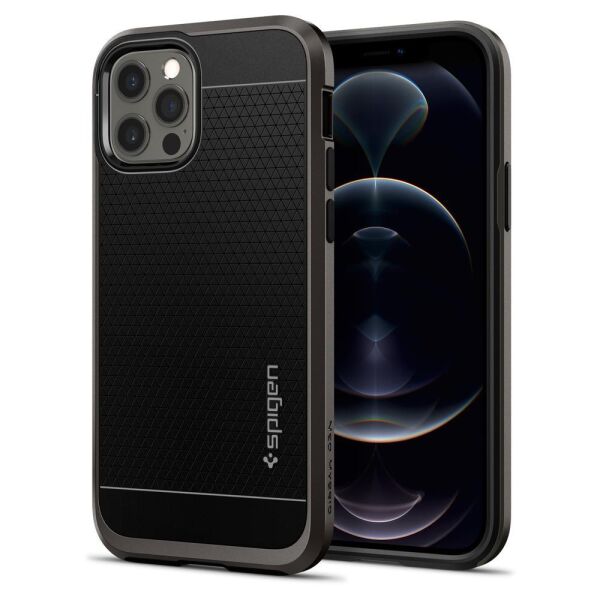 Spigen iPhone 12 Pro / iPhone 12 ile Uyumlu Kılıf Neo Hybrid Gunmetal