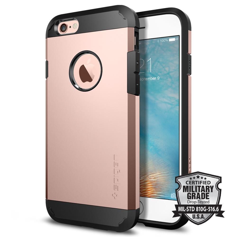 Spigen iPhone 6/6s ile Uyumlu Kılıf Tough Armor Rose Gold