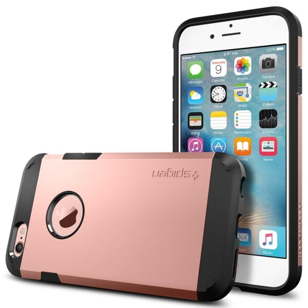 Spigen iPhone 6/6s ile Uyumlu Kılıf Tough Armor Rose Gold