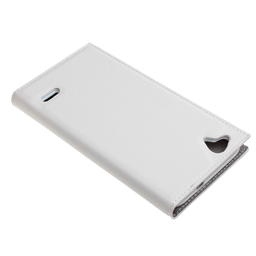 T60 ile Uyumlu Kılıf Safir Serisi Kapaklı Beyaz