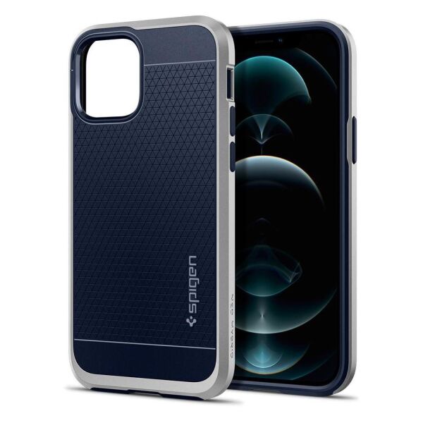 Spigen iPhone 12 Pro / iPhone 12 ile Uyumlu Kılıf Neo Hybrid Satin Silver