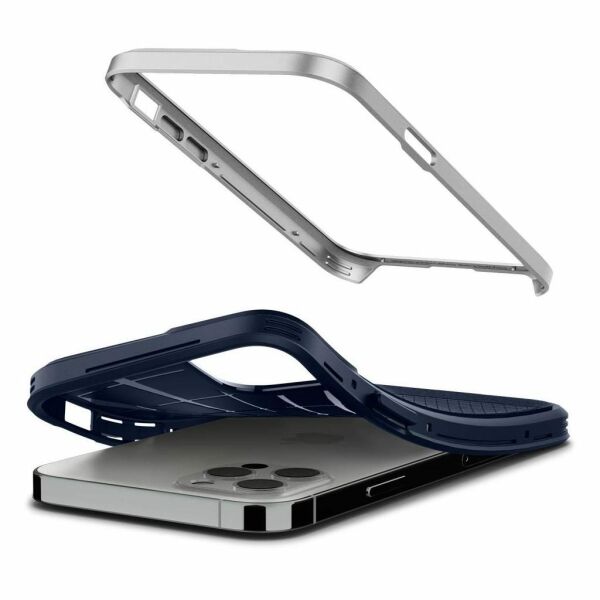 Spigen iPhone 12 Pro / iPhone 12 ile Uyumlu Kılıf Neo Hybrid Satin Silver