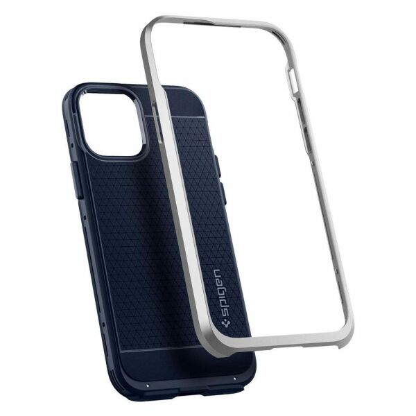 Spigen iPhone 12 Pro / iPhone 12 ile Uyumlu Kılıf Neo Hybrid Satin Silver