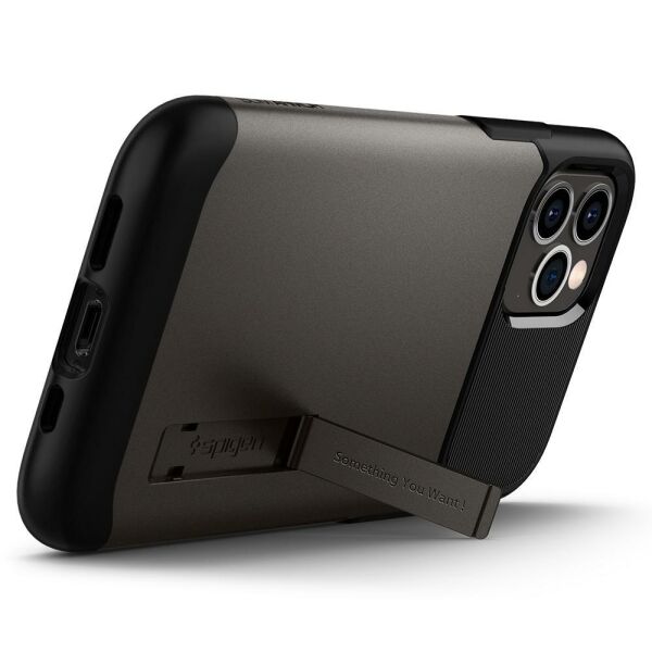 Spigen iPhone 12 / iPhone 12 Pro ile Uyumlu Kılıf Slim Armor Gunmetal